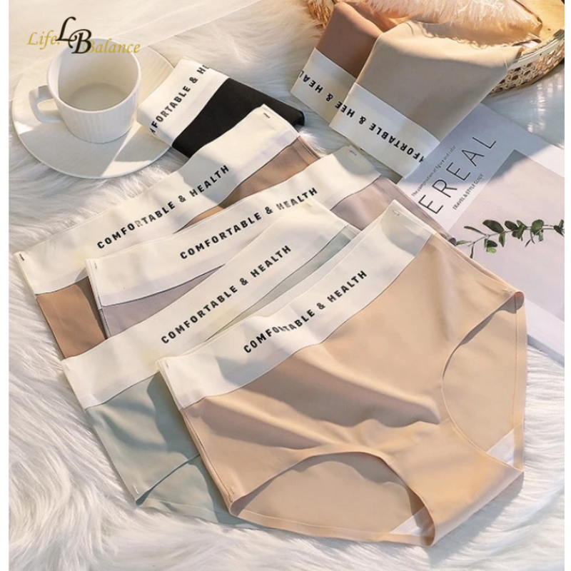 Life.Balance  Pantie 👙ชุดชั้นในผ้าไหมน้ำแข็งไร้รอยต่อของผู้หญิง ผ้ายืดหยุ่นสูงและนุ่ม กางเกงชั้นใน ผ้าเรยอน