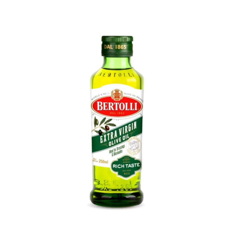 250 ml. น้ำมันมะกอกธรรมชาติ100% เอ็กซ์ตร้า เวอร์จิ้น (ตราBERTOLLI)