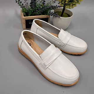 XX92-692 รองเท้าหนังหุ้มส้นผู้หญิงไซส์36-41มีหลายสีส้นเตี้ย+1ไซส์ ส้นแบน (1 นิ้ว หรือน้อยกว่า)