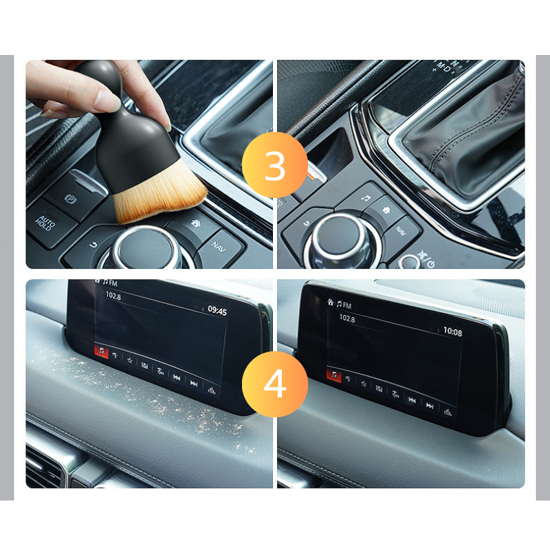 แปรงปัดฝุ่นแดชบอร์ด ภายในรถยนต์ size 52x96x69 mm ปัดฝุ่น / เกลี่ยฝุ่น / อเนกประสงค์ มีปลอกปิดกันเปื้อนและพกพาสะดวก - รูปที่ 5