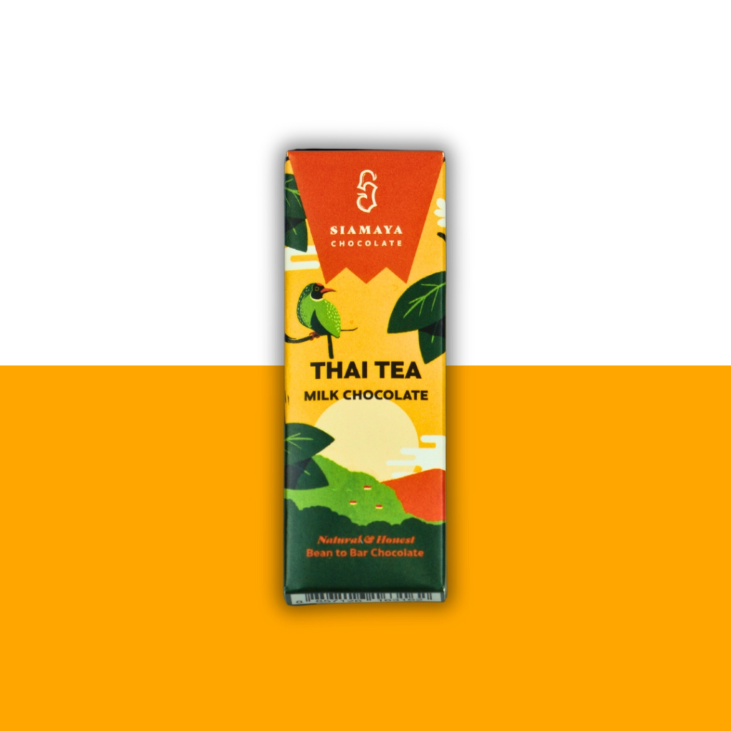 Milk Chocolate with Thai Tea 20g. / ช็อกโกเเลตนมรสชาไทย 20กรัม Siamaya Chocolate