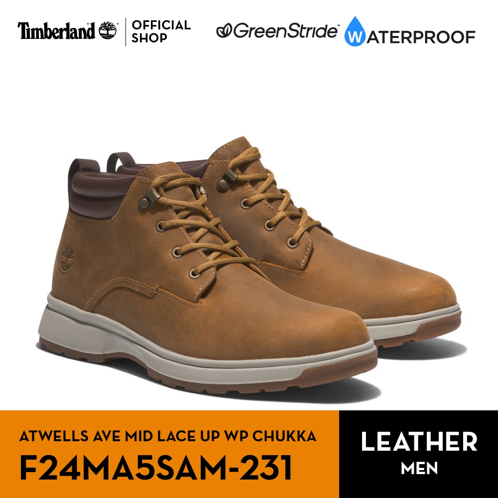 Timberland Men’s GreenStride™ Atwells Ave Mid Lace-Up Waterproof Chukka Boot รองเท้าผู้ชาย (F24MA5SAM)