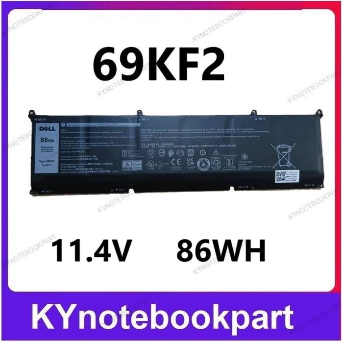 แบตเตอรี่ ของแท้ DELL XPS 15 9500 Inspiron 15 7510 16 7610 Precision 5550 Alienware M15 R3 R4 R6 69K