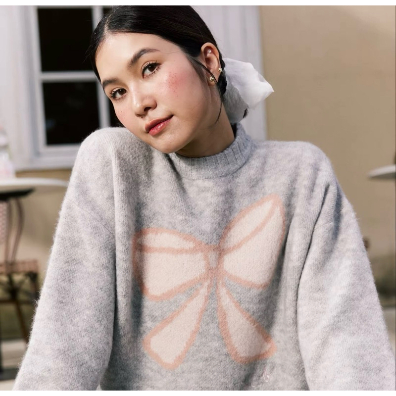 New❤️lookbook lookbook ribbon sweater