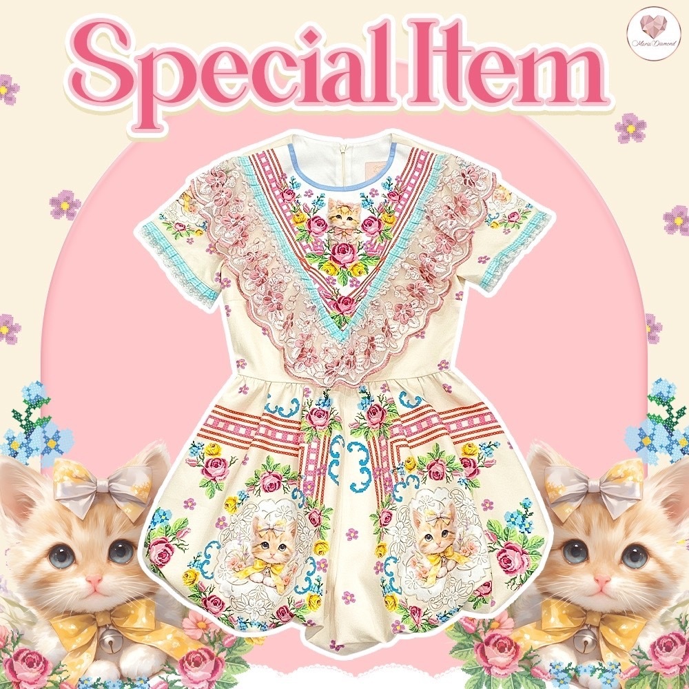 Special มี 30 ชุดในโลก จั๊มสูทบอลลูนวินเทจ Balloon Vintage Jumpsuit จั๊มขาสั้นบอลูนผ้าไหมเกาหลีพิมพ์ลาย ปกแต่งลูกไม้งาน