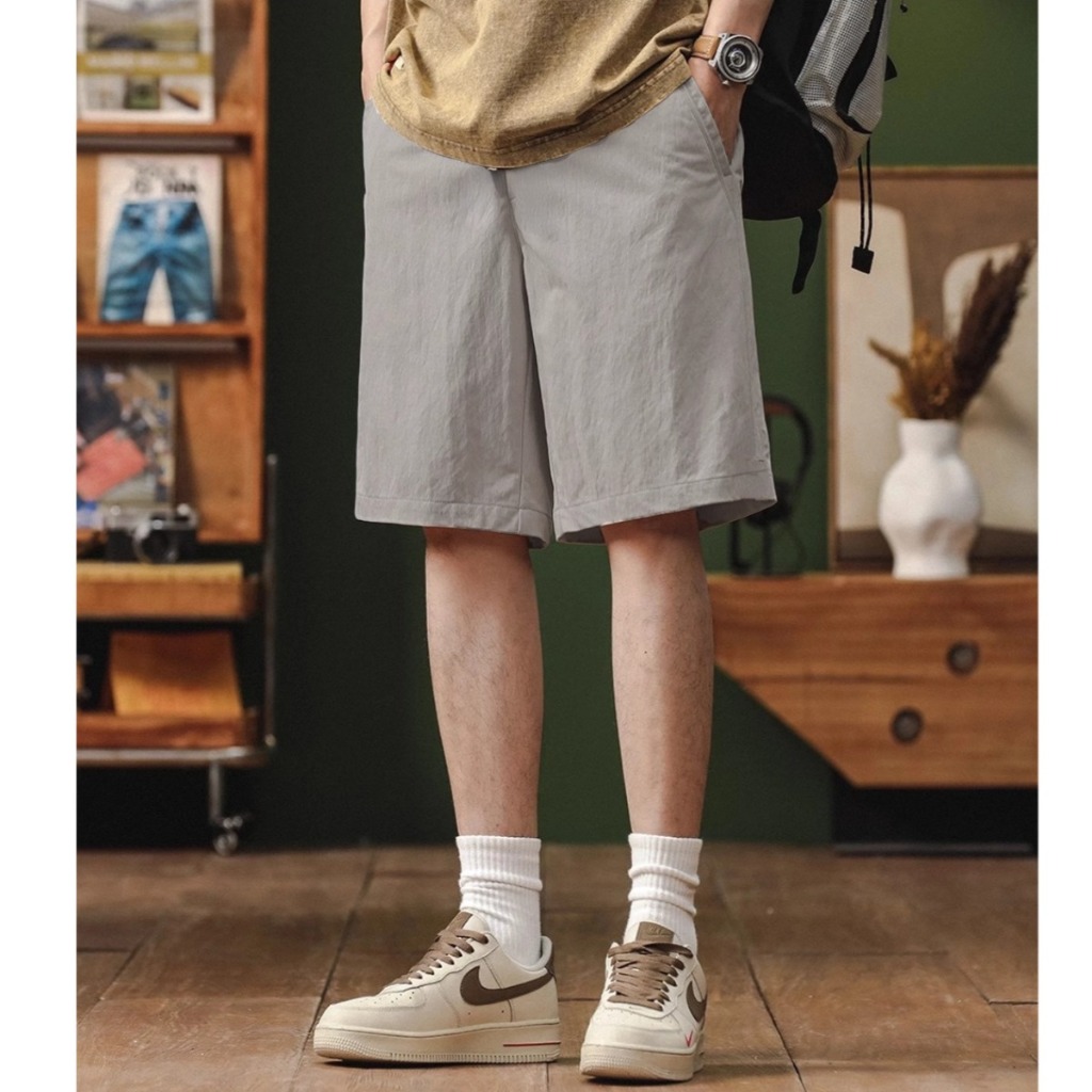 📍2XL-5XL📍กางเกงขาสั้นผู้ชาย ผ้าฝ้าย ขนาดใหญ่ ทรงหลวม ตรงหลวมผ ผ้านุ่มไม่เปลี่ยนรูปทรง คุณภาพดี