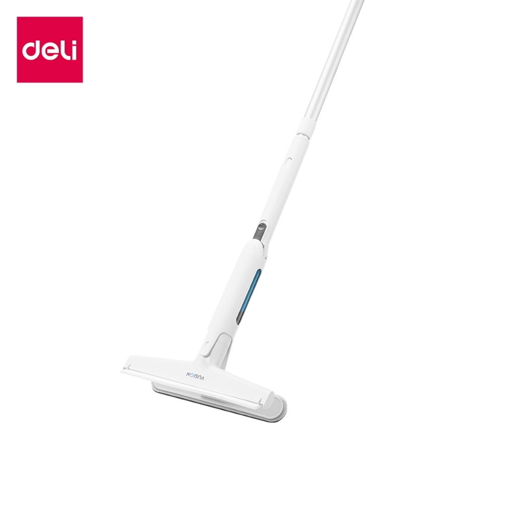 [ของขวัญฟรี] Deli แปรงทำความสะอาด 4in1 ไม้เช็ดกระจก แปรงฟองน้ำ ถู รีด เช็ดกระจก Window Wiper