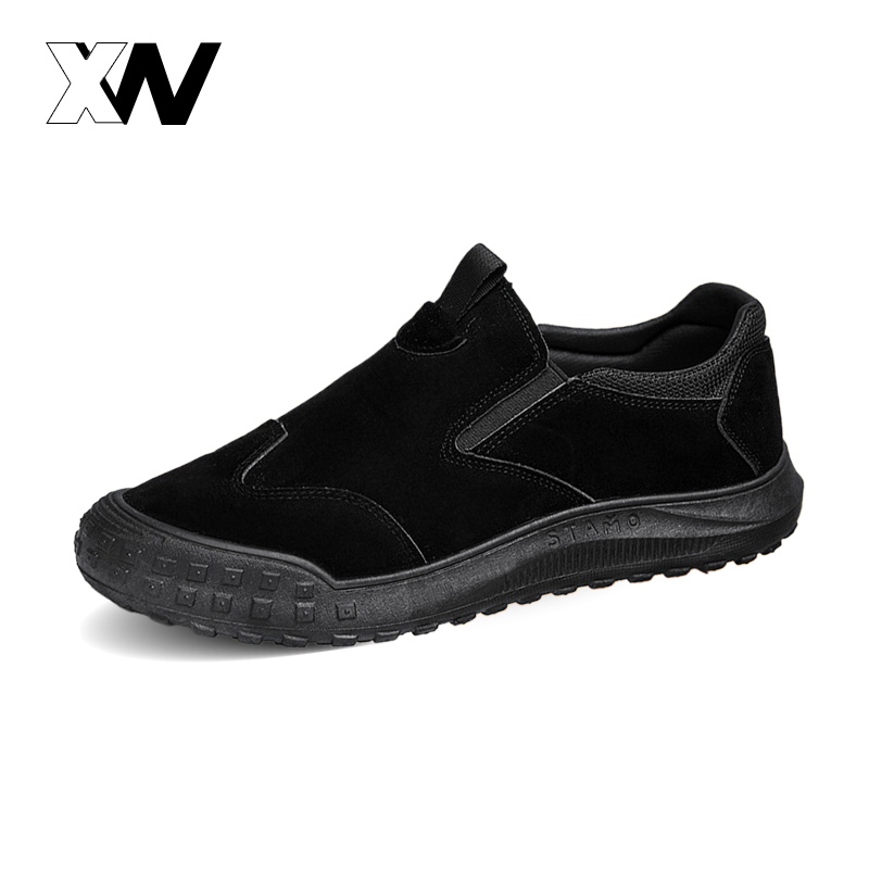 XWbrand กำลังฮิต รองเท้าผ้าใบผู้ชายทรงสลิปออน ดีเทลสวยสวมสบาย ราคาไม่แรง สีพื้นสุดคลาสสิค สวมใส่ง่าย เบาสบาย จัดโลดด
