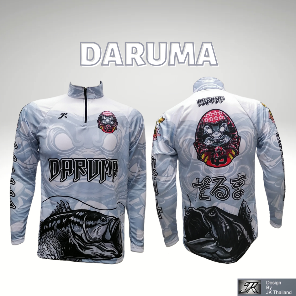 ลาย DARUMA เสื้อตกปลา JK Thailand เสื้อกันยูวี ป้องกันรังสี UV 80% แห้งเร็ว