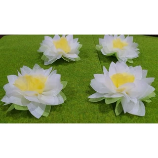 #กระดาษห่อเหรียญชุดดอกบัวหลวงสีขาว5ชั้นมี500แผ่นพร้องยางนำไปห่อได้100ดอก