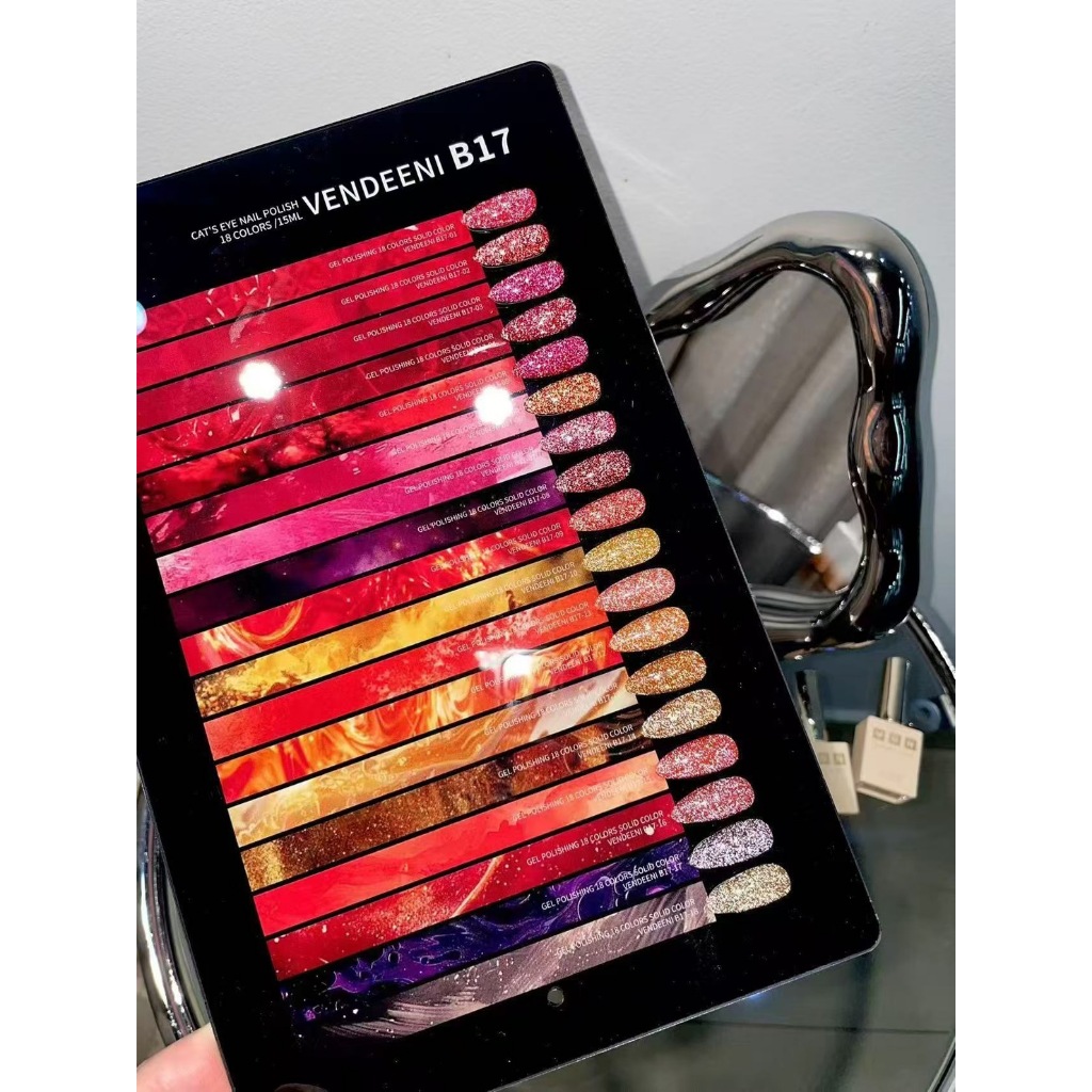 สีแฟลช เซ็ต 18 สี โทนสียอดนิยม แบรนด์ vendeeni
