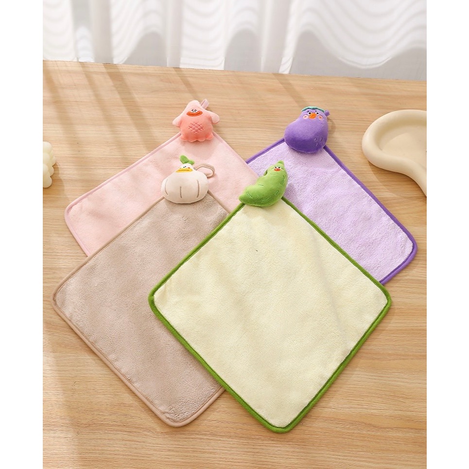 (โค้ดวิดีโอลด30%) ราคาถูก! ผ้าเช็ดมือแขวน น่ารัก ผ้าเช็ดมือนาโน - รูปที่ 4