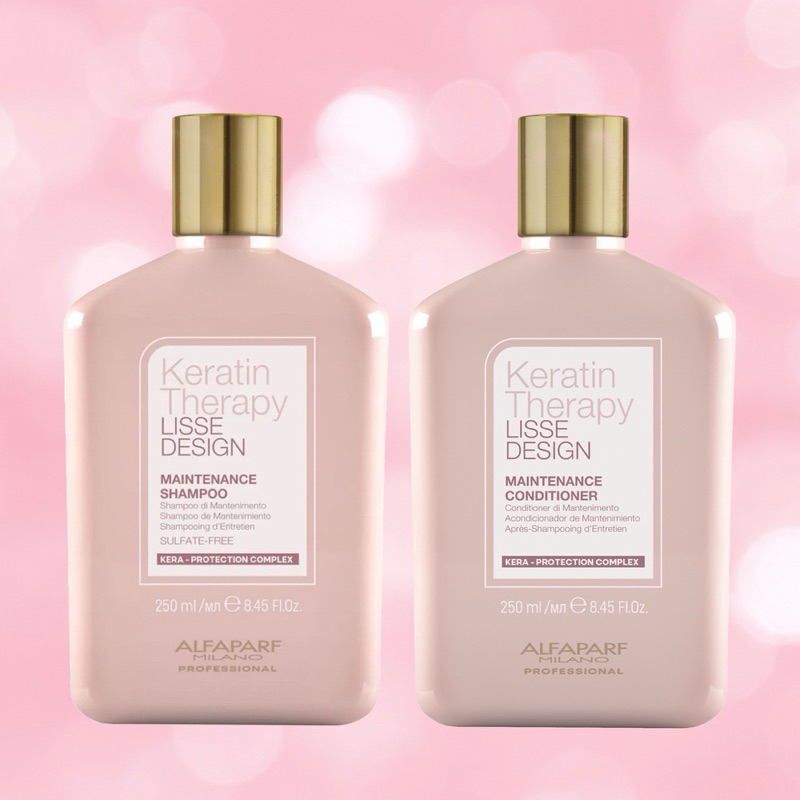 ALFAPARF KERATIN THERAPY LISSE DESIGN แชมพู ครีมนวดผม เติมเคราตินให้เส้นผม เคราติน ปราศจากสาร ซัลเฟต