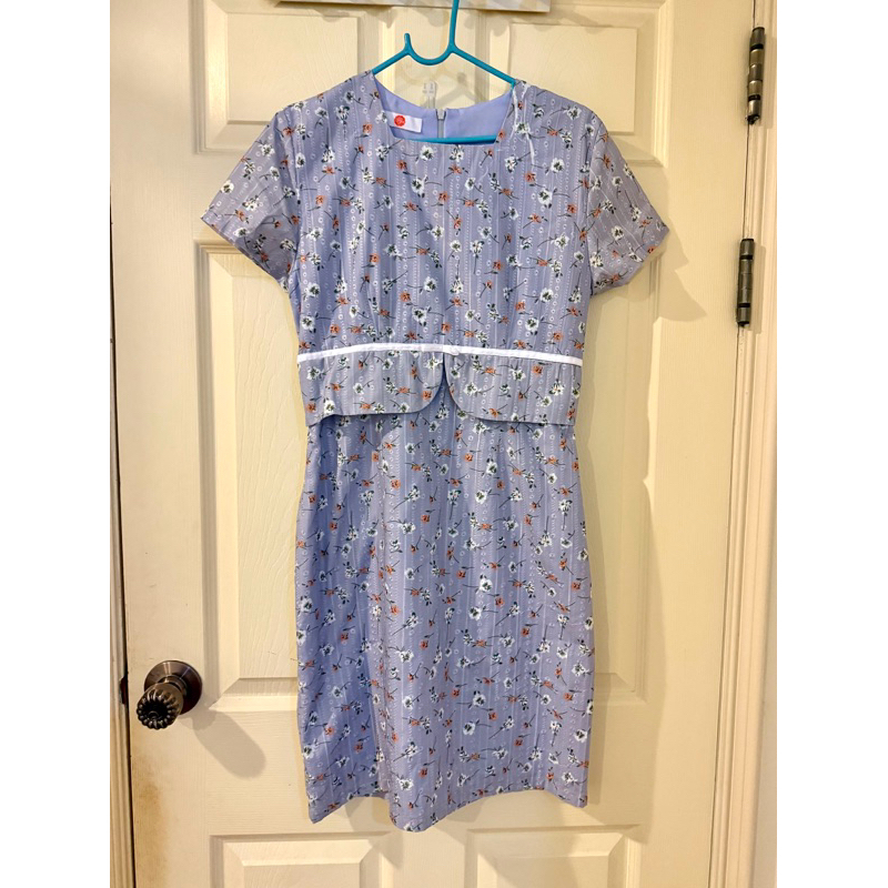 เดรสทำงาน ทรงสุภาพ สีม่วง Pyn brand