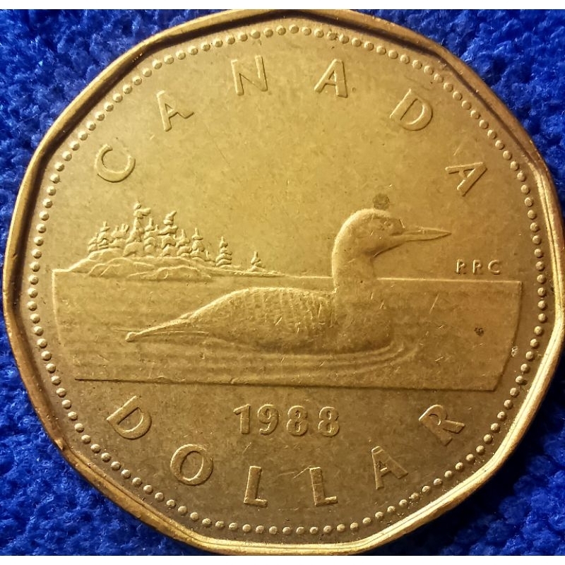เหรียญ​แคนาดา​ Canada, 1 Dollar,(2nd portrait), ใช้แล้ว, #​0719