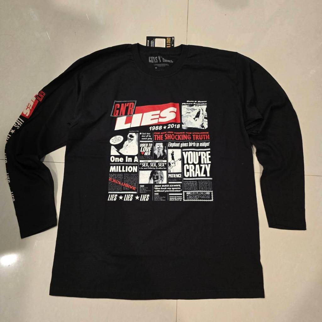 เสื้อวง Guns N' Roses Lies แขนยาว