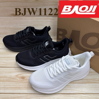 Baoji BJW 1122 รองเท้าผ้าใบ บาโอจิ (37-41) สีดำ/ดำขาว/ขาว ซส…