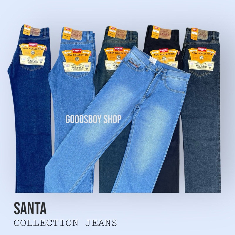 กางเกงยีนส์ขากระบอกSANTA 9สี สีเยอะมาก