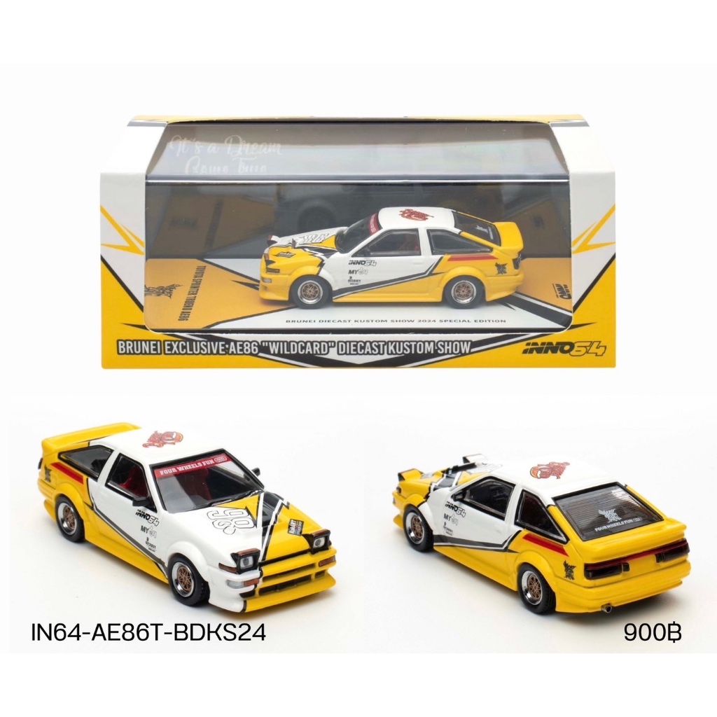 IN64-AE86T-BDKS24-INNO64 1/64 TOYOTA SPRINTER TRUENO AE86 Brunei Diecast Kustom Show 2024