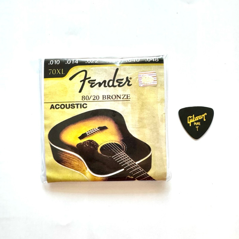 สายกีตาร์โปร่ง FENDER เบอร์10/48(ครบชุด6เส้น) เสียงดี คมชัด สายกีตาร์คุณภาพที่นักดนตรีระดับโลกเลือกใช้  พร้อมจัดส่ง