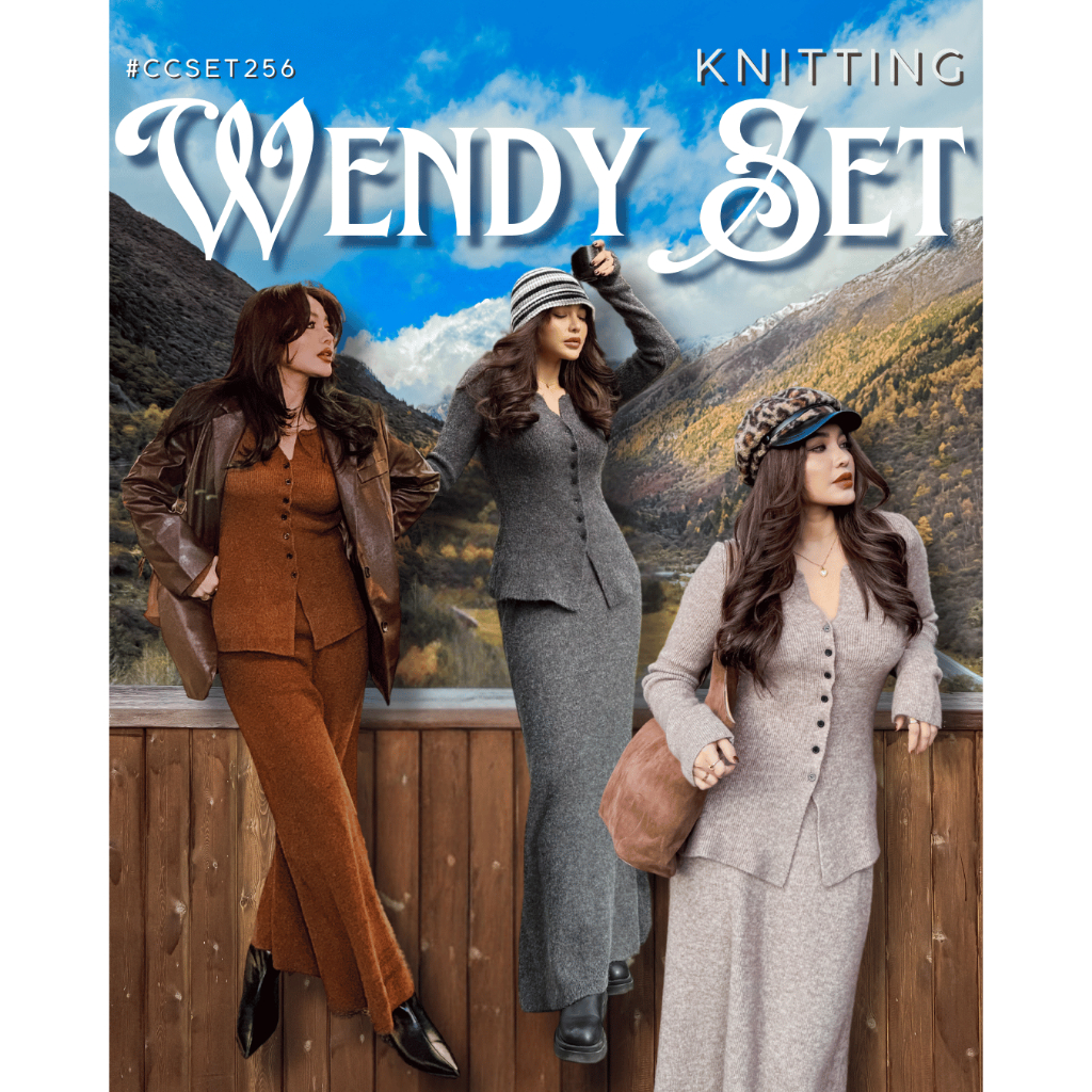 chuuclothing Wendy knitting set [สินค้าพร้อมส่ง] เก็บโค้ดลด 30% สูงสุด 600 ฿ ที่หน้ากิจกรรม