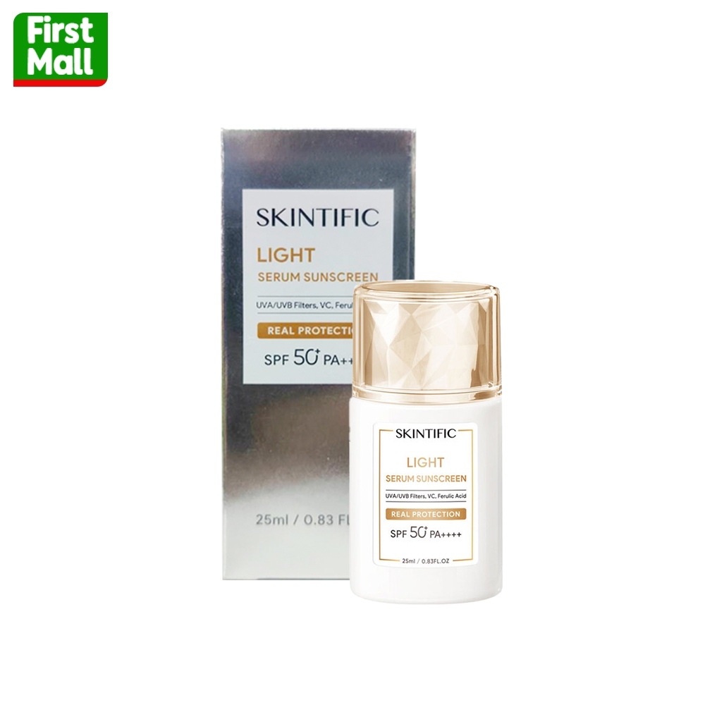 SKINTIFIC LIGHT SERUM SUNSCREEN ( REAL PROTECTION ขนาด 25 ml ) UVA/BVB