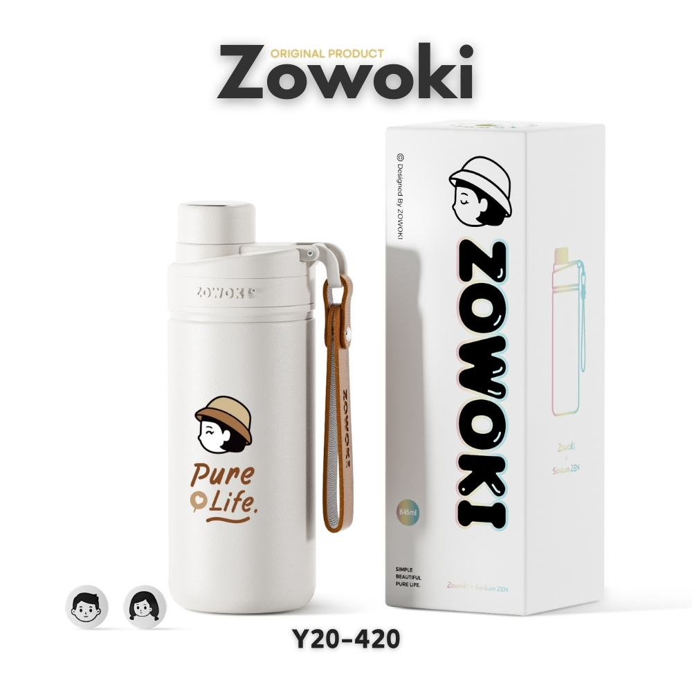 Zowoki Y20-420 กระบอกน้ำรักษาอุณหภูมิ แก้วเก็บความเย็น-ร้อน พร้อมที่กรองชา ความจุ 420 ml.