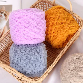 ไหมพรมขนแกะปะการัง 3ply 100กรัม นุ่มมากก แคชเมียร์ สีสันอ่อนหวาน สําหรับถักโครเชต์ DIY