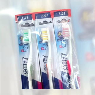 แปรงสีฟัน ด้ามเดี่ยว L&I แพค12ชิ้น (แพคเกจใหม่)