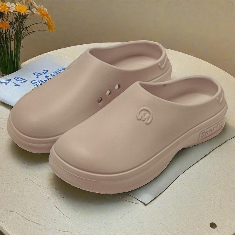 รองเท้าแตะ รองเท้าแตะผู้หญิง รองเท้าหัวโต ขาว 3.5cm พื้นหนา จัดส่งจากกรุงเทพฯ 121602