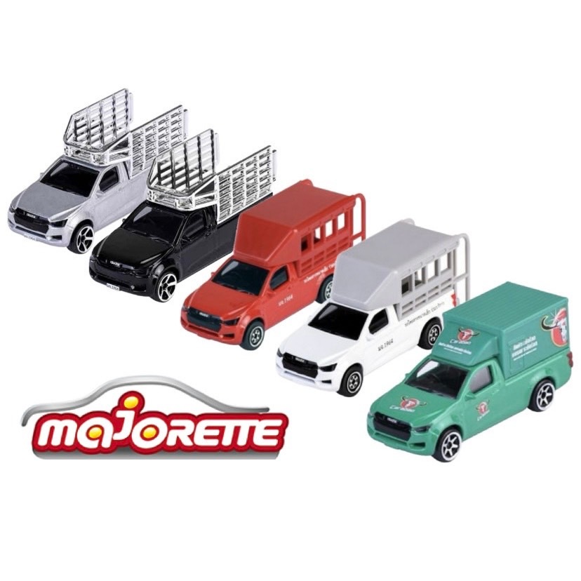 Majorette Isuzu Thailand โมเดลรถเหล็ก ของเล่น ของสะสม รถสองแถว รถคาราบาวแดง รถขนของ รถคอก transporter กระบะซิ่ง