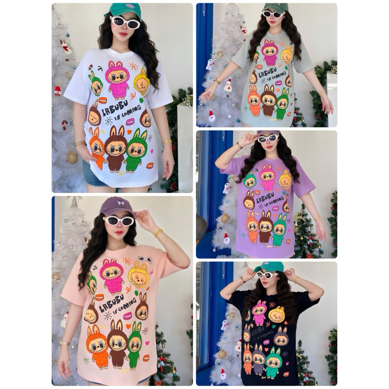 เสื้อยืดโอเวอร์ไซส์ผู้หญิง สไตล์ เกาหลี ดีไซน์ น่ารักๆสำหรับผู้หญิง Clothing Lady Tshirt Women .