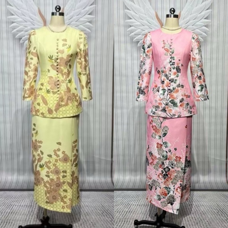 (❌+1ไซส์❌s,m,l,xl,3xl)ชุดไทย ชุดไทยประยุกต์ เสื้อซิปหลัง แต่งกระดุมหน้า+กนะโปรง ลายไทย สวยมากๆ งานป้าย chalita