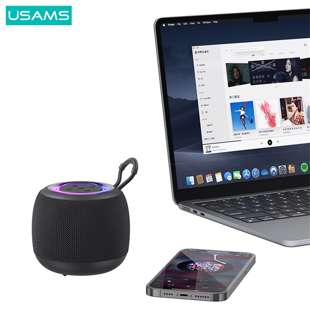 [รับประกัน 1 ปี] USAMS US-YX014 ลำโพงบลูทูธพกพา Mini Wireless BT Speaker-YIN Series BT5.3 1200mAh