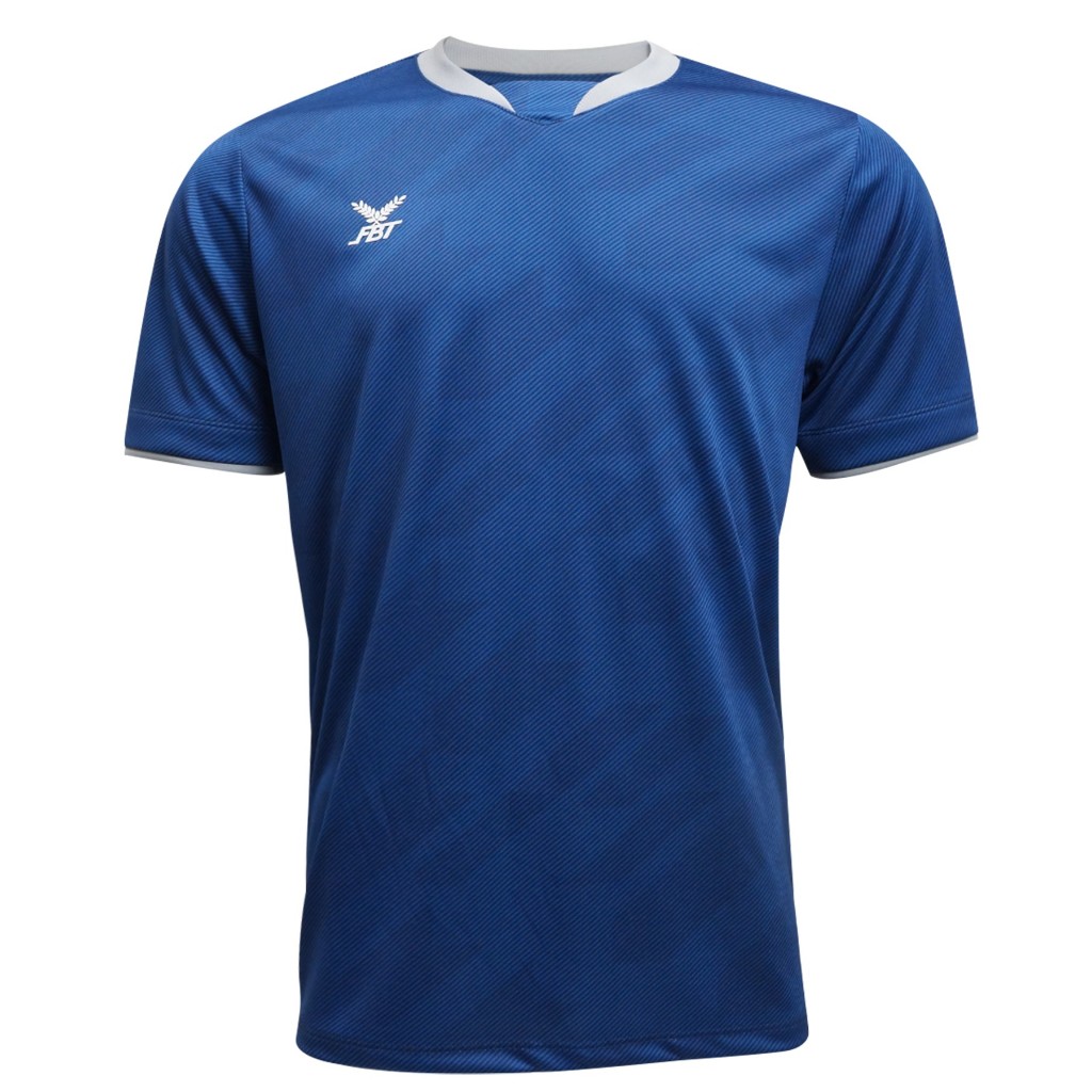 เสื้อกีฬา คอวี FBT B2A222 คอเย็บปกเสริม พิมพ์ลาย ผ้าไมโคร ผ้า มัน นุ่ม ลื่น - รูปที่ 3