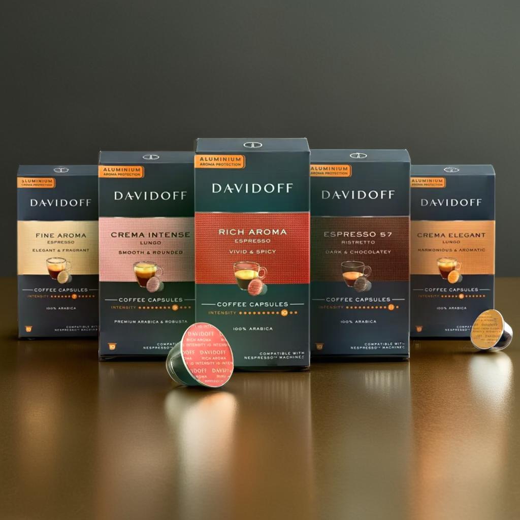 กาแฟแคปซูล Davidoff พรีเมียม 10 แคปซูล รสชาติเข้มข้น หอมกรุ่น อร่อยครบรส