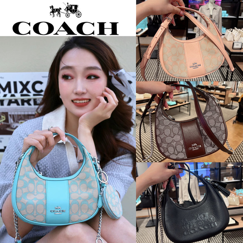 coach Carmen Mini Crossbody CT774 CR151 ผู้หญิง กระเป๋าสะพายข้าง COACH กระเป๋า หนังแท้ สองขนาด