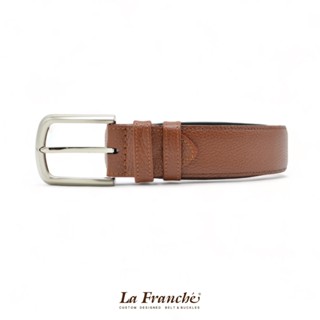 𝗟𝗮 𝗙𝗿𝗮𝗻𝗰𝗵𝗲 - 𝗙𝗼𝗿𝗺𝗮𝗹 𝗕𝗲𝗹𝘁𝘀 เข็มขัดหนังวัวแท้ลาย Pebble สีน้ำต…