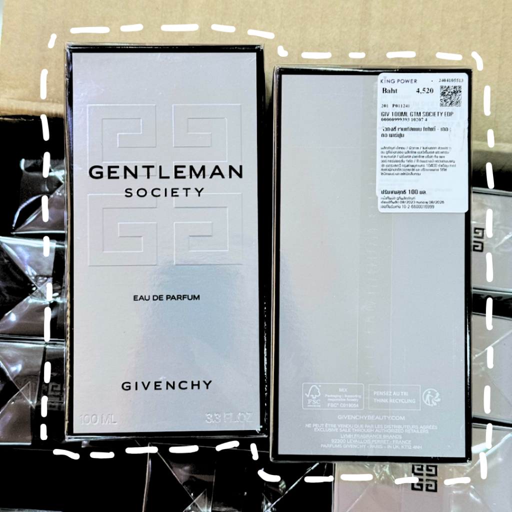 (EDP) Givenchy Gentleman Society EDP 100 ml  กล่องซีล ป้ายคิงพาวเวอร์