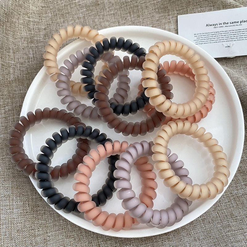 ส่งไว ยางมัดผมเกลียวรุ่นเยลลี่ เคลือบ 2 ชั้น มีให้เลือก 5 สี (ราคาต่อชิ้น) ราคา ถูกที่สุด โปรบีเคเค