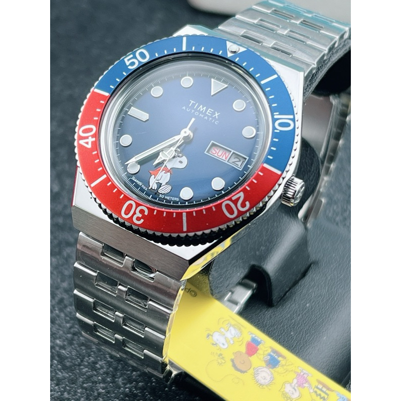 limited edition Timex ❌ Snoopy Peanut  Automatic M79 ของใหม่แท้จาก 🇺🇸 ขอบสี Pepsi💙❤️ มีเรือนเดียว ด้