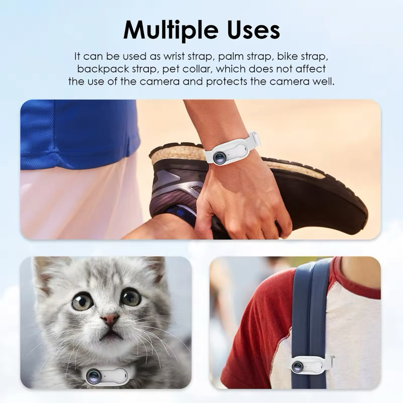PULUZ For Insta360 GO 3 / GO 3S Camera Silicone Case Wristband Bicycle Strap Extension Mount