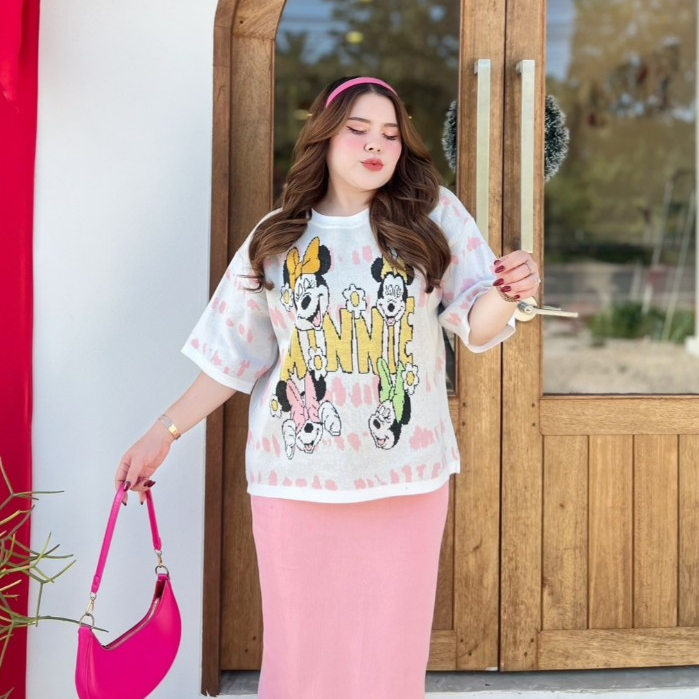 ชุดเซท ชุดเซทสาวอวบ เซทไหมพรม งานแฟชั่น เซทเสื้อไหมพรม+กระโปรงยาวไหมพรม ตรีมคลิสมาสต์ ชุดเซทสาวอวบ เซทน่ารัก เรียบร้อย