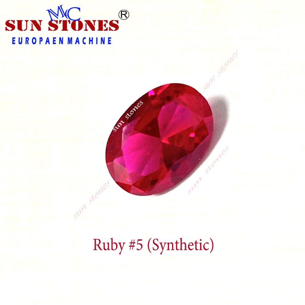 พลอยอัดชาตั้มรูบี้ ไซส์ 3X4 ถึง 10X14 OVAL Shape #5 SYNTHETIC&CHATHUM, รูปทรงไข่ เจียระไนเหลี่ยมเพชร ราคา ถูกที่สุด ดีลบีเคเค แกลเลอรีภาพที่ 6