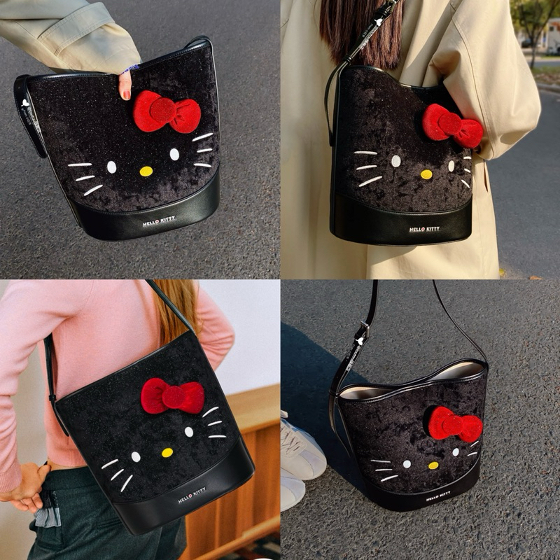 กระเป๋า HELLO KITTY x TOUTOU ของแท้ กระเป๋าโท้ท กลิตเตอร์ Tote Bag จุของได้เยอะ เอฟวรี่เดย์ลุค 04080