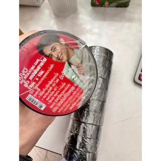 ม้วนเล็ก (10ม้วน) NUVO เทปพันสายไฟ 19มม. x 10ม. เนื้อกาวติดทนทาน ไม่เหนียวเยิ้ม ทนทาน เทป
