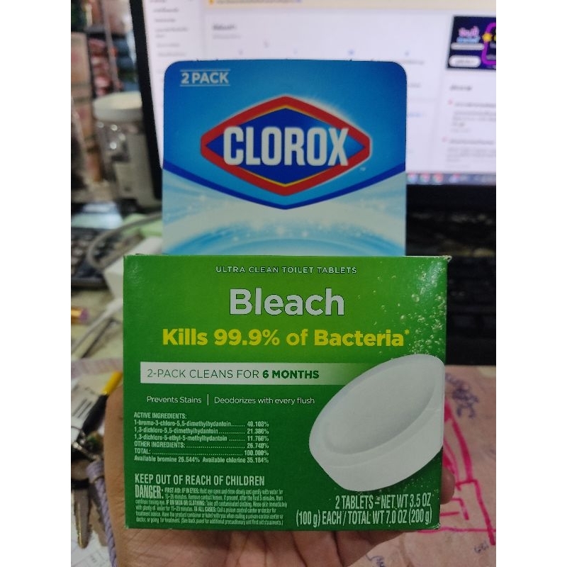 ก้อนทำความสะอาดชักโครกอัตโนมัติ Clorox Bleach กล่องเขียว ใช้แล้วไม่ต้องขัด สินค้านำเข้าจาก USA