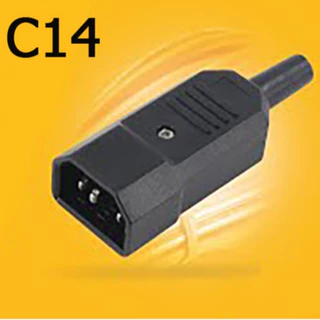 IEC ตรงสายปลั๊ก C13 C14 10A 250V สีดำผู้ & เมียปลั๊ก 3 พิน AC Socket ปลั๊กAC หัวงอ ราคาต่อ1ชิ้นมีตัวเลือก