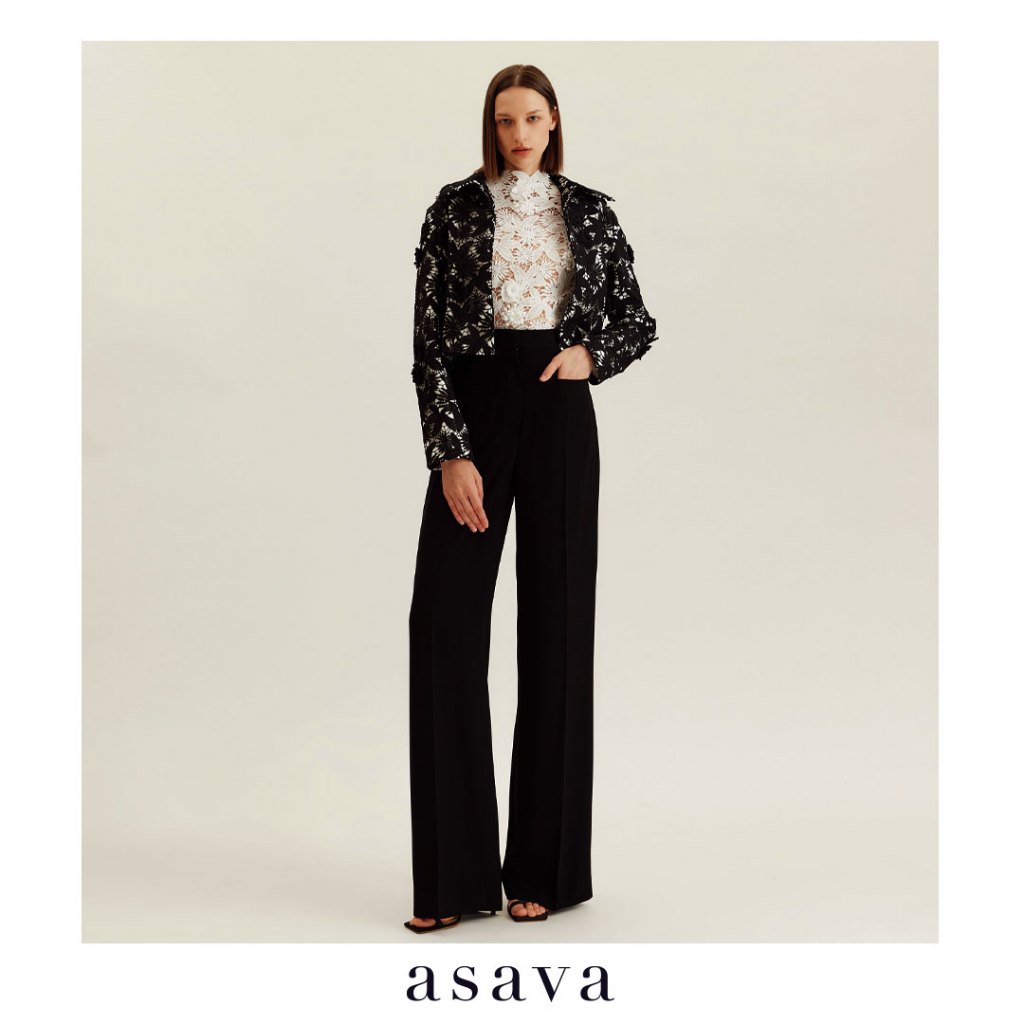 [asava aw24] Mardea High-waisted Pants กางเกงผู้หญิง ขายาว ทรงคลาสสิก เอวสูง กระเป๋าหน้า ตะขอและซิปหน้า
