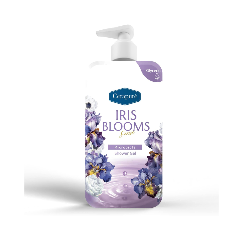 CERAPURE (เซราพิวเร่) IRIS BLOOMS Sense สบู่เหลว เจลอาบน้ำ ไอริส บลูม 400 ml ของแท้ พร้อมส่ง